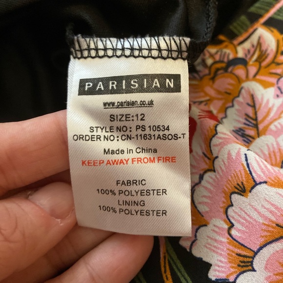 Parisian Black Floral Romper (8) - Picture 5 of 7